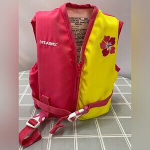 Stearns Child Life Jacket 30-50# Floatation Aid Boating Vest Lake Beach Vacation